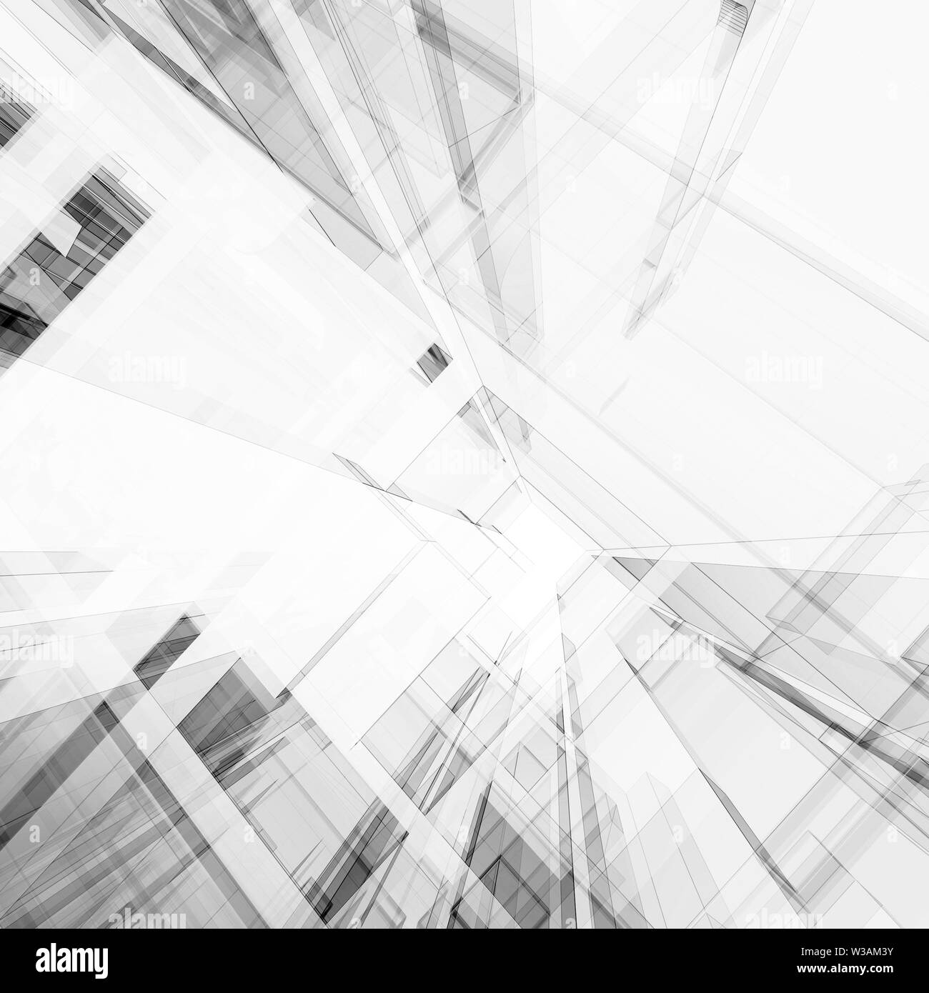 Abstract architettura rendering 3D Foto Stock