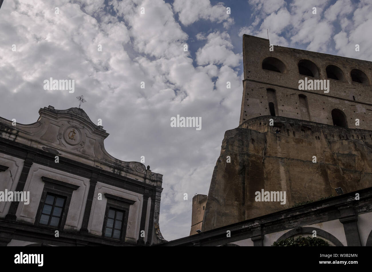 Vista di castel Sant Elm , a Napoli. Italia Foto Stock