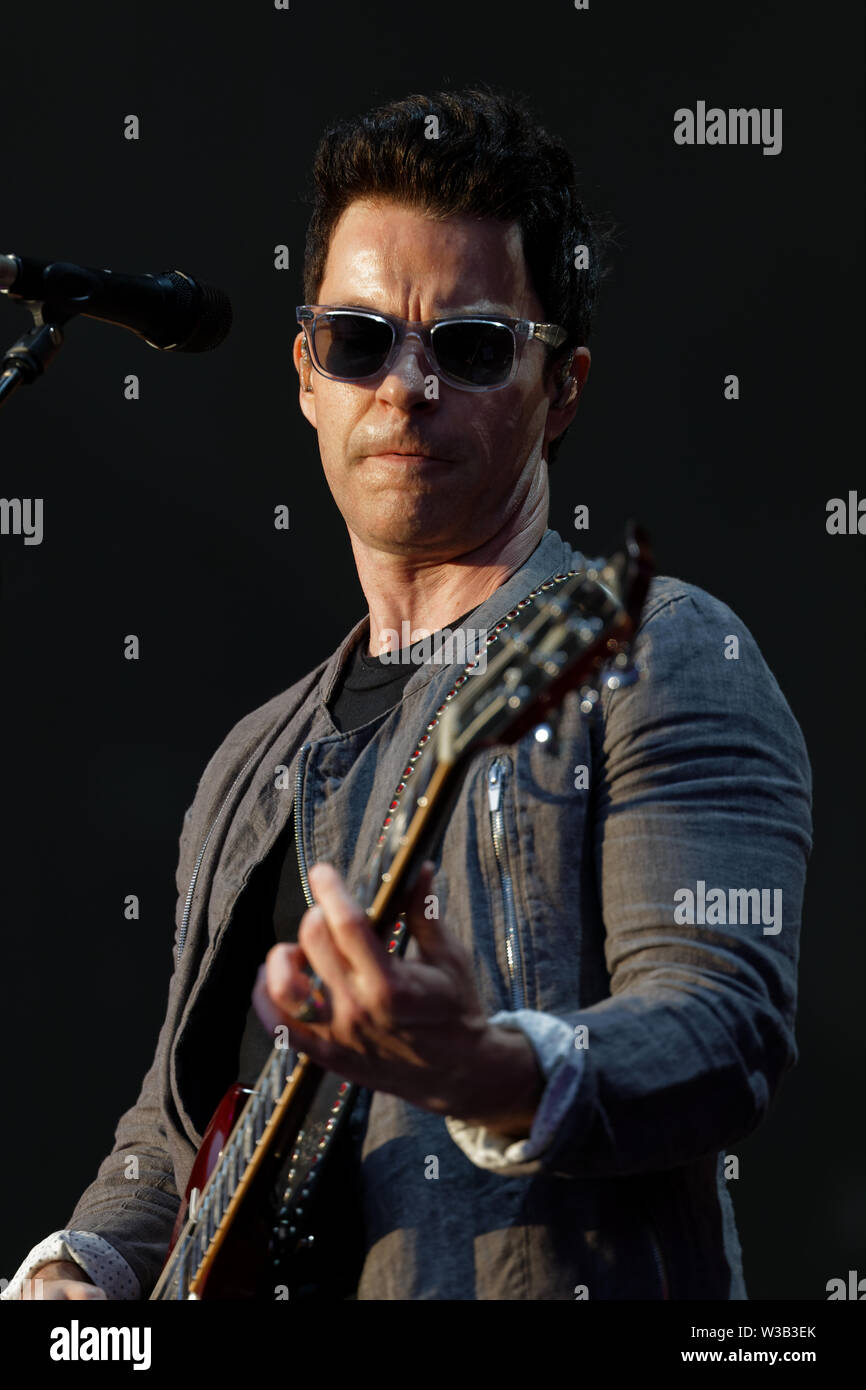 Swansea, Regno Unito. 13 Luglio, 2019. Kelly Jones del Stereophinics esegue sul palco. Re: Stereophonics concerto dal vivo presso il Parco Singleton in Swansea, Wales, Regno Unito. Credito: ATHENA AGENZIA IMMAGINE LTD/Alamy Live News Foto Stock