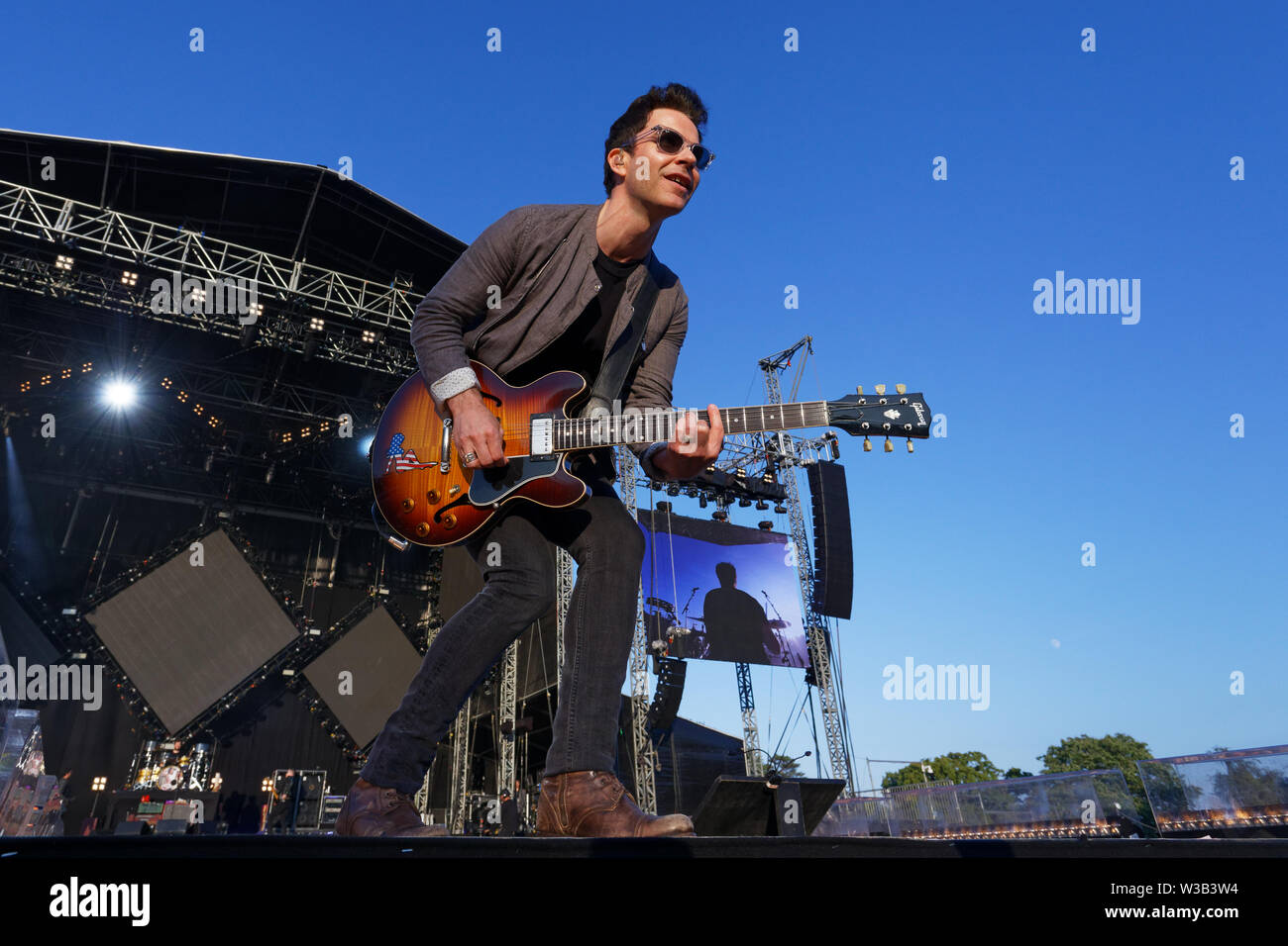 Swansea, Regno Unito. 13 Luglio, 2019. Kelly Jones del Stereophinics esegue sul palco. Re: Stereophonics concerto dal vivo presso il Parco Singleton in Swansea, Wales, Regno Unito. Credito: ATHENA AGENZIA IMMAGINE LTD/Alamy Live News Foto Stock