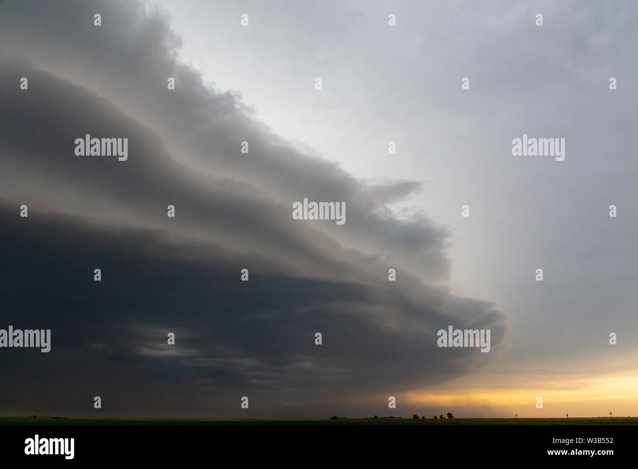 Spostando supercell in Kansas, STATI UNITI D'AMERICA Foto Stock