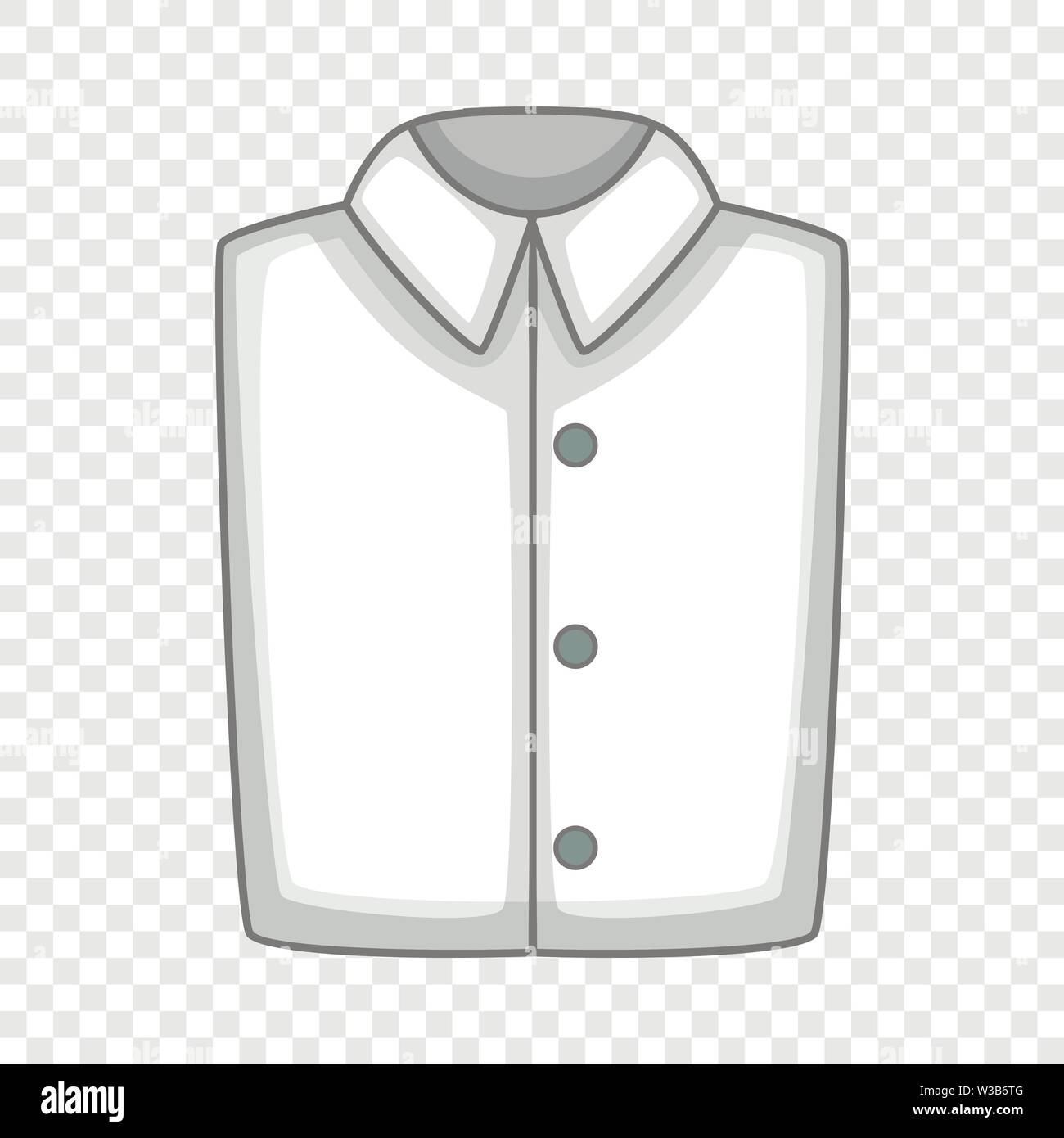 Bianco maglietta ripiegata icona, stile cartoon Illustrazione Vettoriale