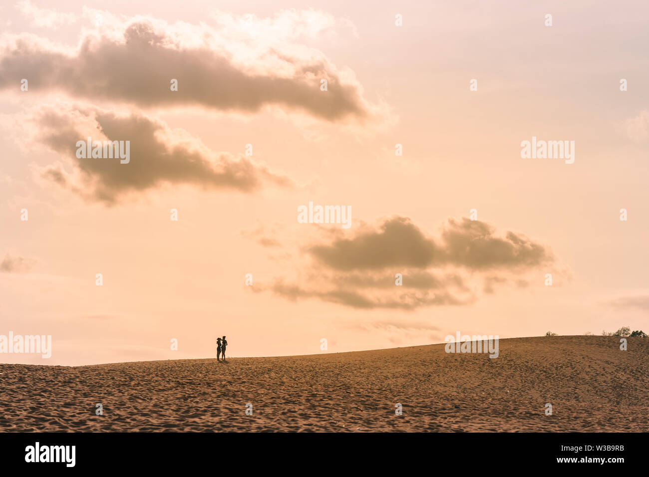 MUI NE, VIETNAM - aprile 25 : turisti non identificato rilassarsi e prendere le foto su Aprile 25,2019 a dune di sabbia rossa nel deserto Mui Ne, Vietnam Foto Stock