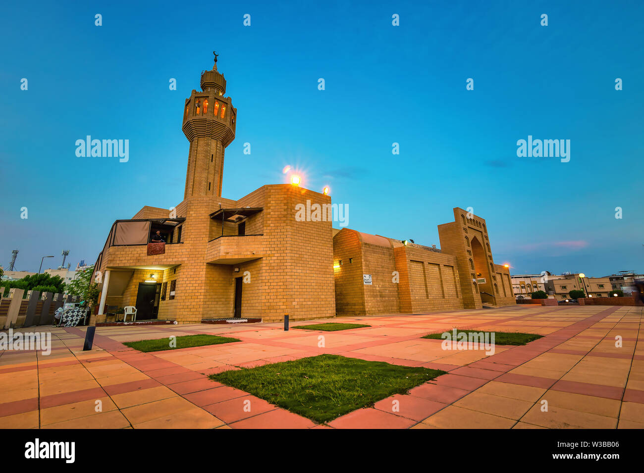 Bella Masjid Dammam-Saudi in Arabia. Foto Stock
