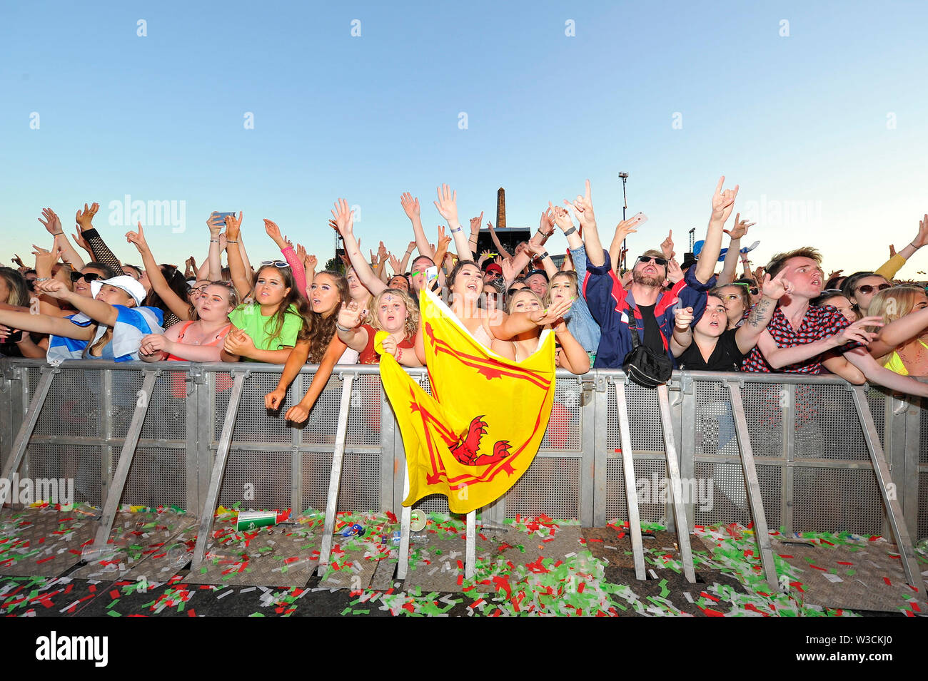 Glasgow, Regno Unito. 14 Luglio, 2019. George Ezra Live in Concert a TRNSMT Music Festival sul palco principale. Credito: Colin Fisher/Alamy Live News Foto Stock