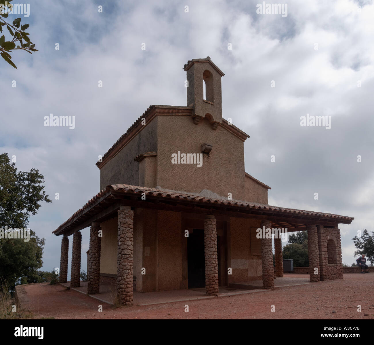 Sant Miquel, una piccola chiesa cristiana si trova vicino a Abbazia di Montserrat in Catalogna, Spagna Foto Stock