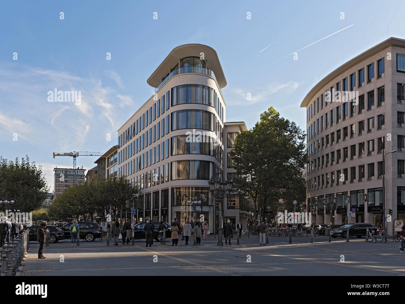 Il fressgass sistemazione di strada dello shopping nel centro città di Francoforte am Main Germania Foto Stock