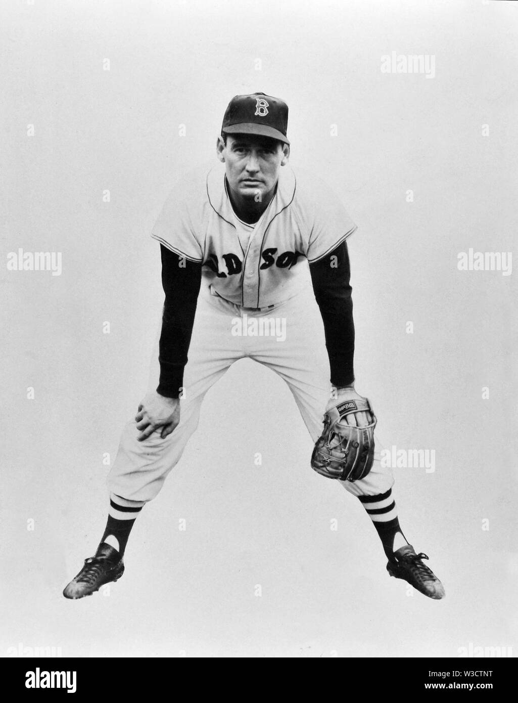 Star giocatore di baseball Ted Williams dei Boston Red Sox circa 1950s Foto Stock