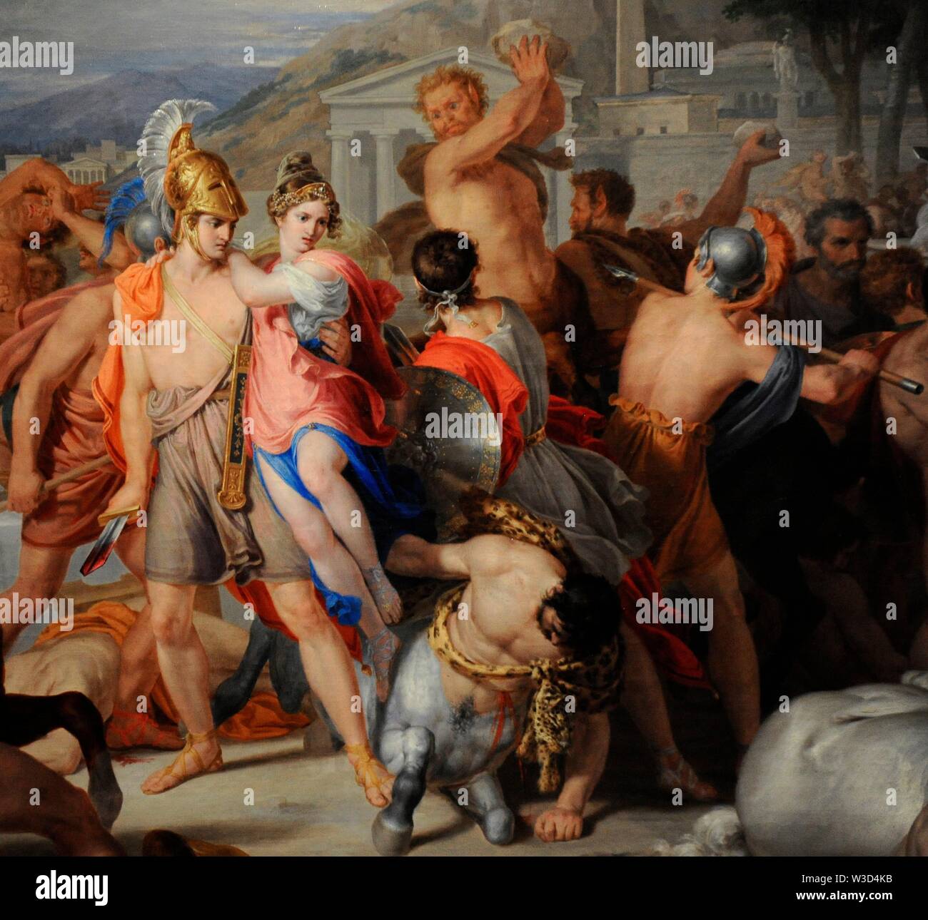 Rafael Tegeo (1798-1856). Pintor español. Combate de lapitas y centauros, 1835. Óleo sobre lienzo. Detalle. Colección particolare. Foto Stock