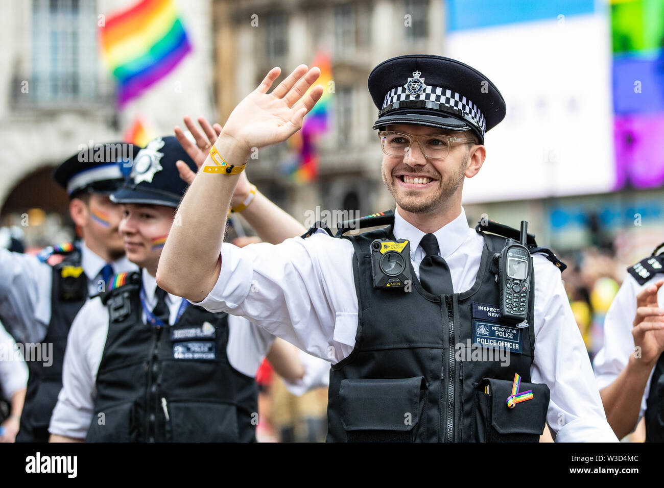 London Pride 2019 Marzo Parade protesta Gay LGBT LGBTQ Lesbica Foto Stock