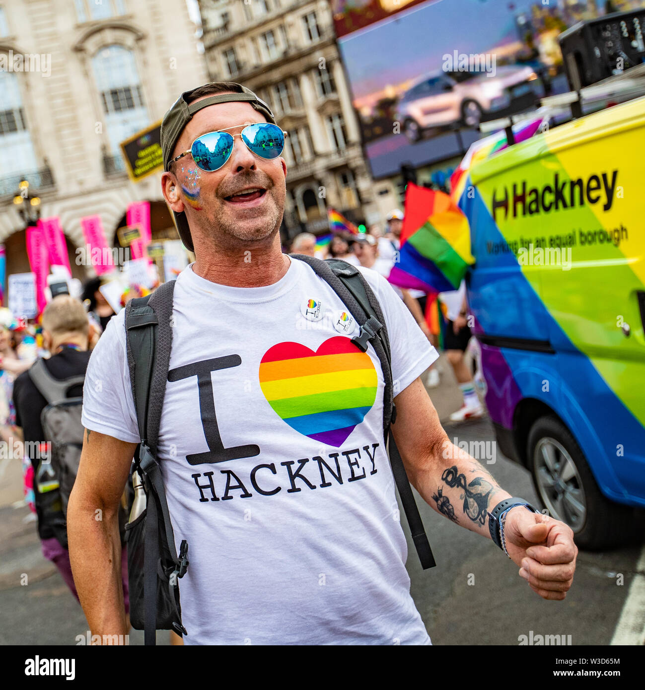 London Pride 2019 Gay Lesbica bisessuale LGBT LGBTQ Foto Stock