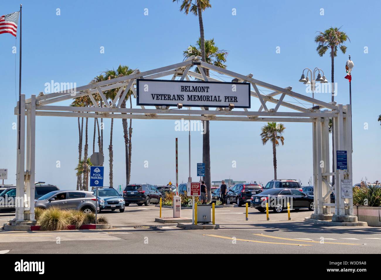 Il Belmont Veterans Memorial Pier Foto Stock