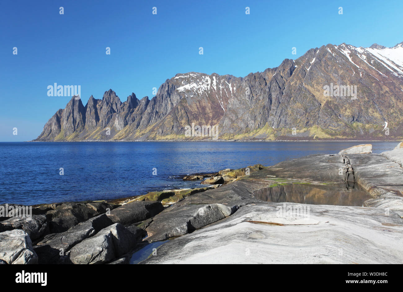 Senja isola,NORVEGIA Foto Stock