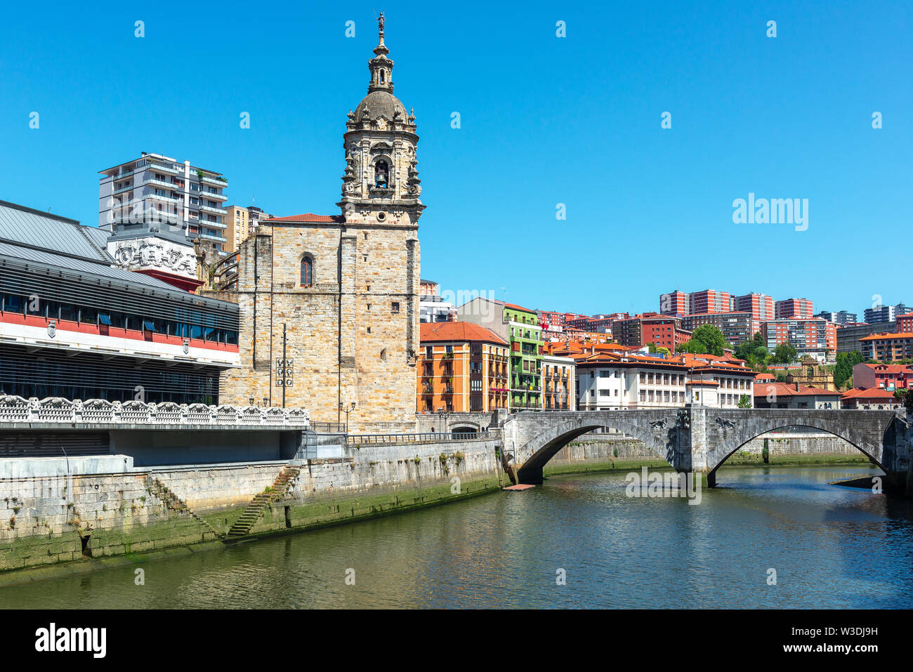 San Anton chiesa, la città vecchia di Bilbao, Spagna Foto Stock