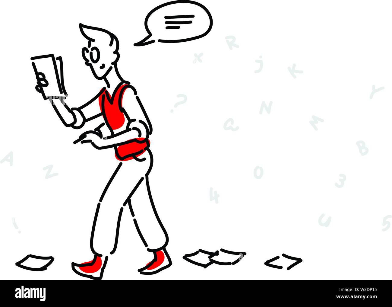 L'editor in bicchieri scrive un articolo. Immagine vettoriale in uno stile cartoon. Illustrazione isolati su sfondo bianco, pronti per la stampa e siti web. Wri Illustrazione Vettoriale L'editor in bicchieri scrive un articolo. Immagine vettoriale in uno stile cartoon. Illustrazione isolati su sfondo bianco, pronti per la stampa e siti web. Wri Illustrazione Vettoriale