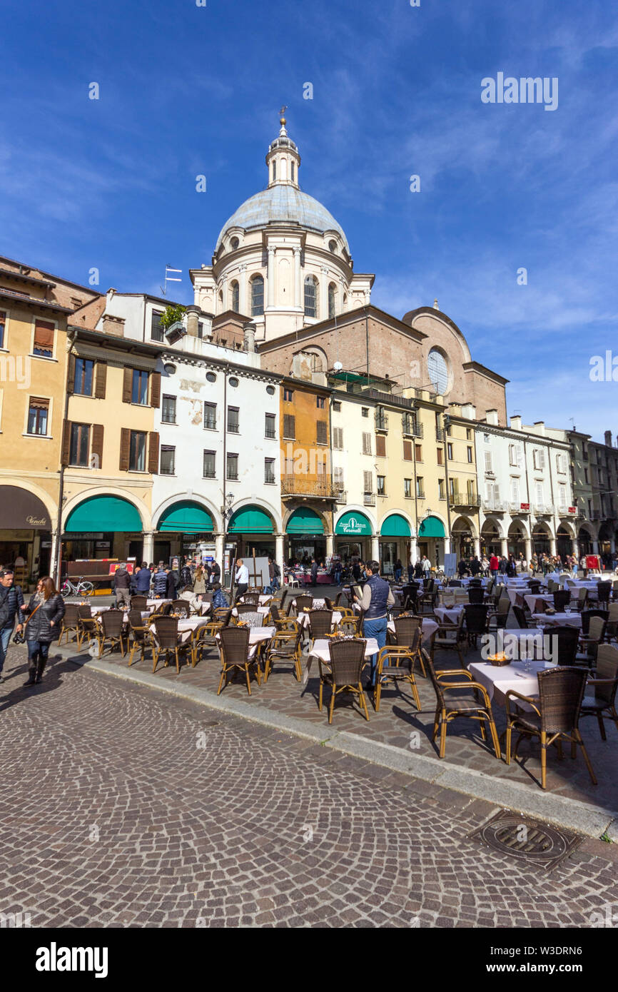 Lombardia, Mantova, Piazza delle Erbe Foto Stock
