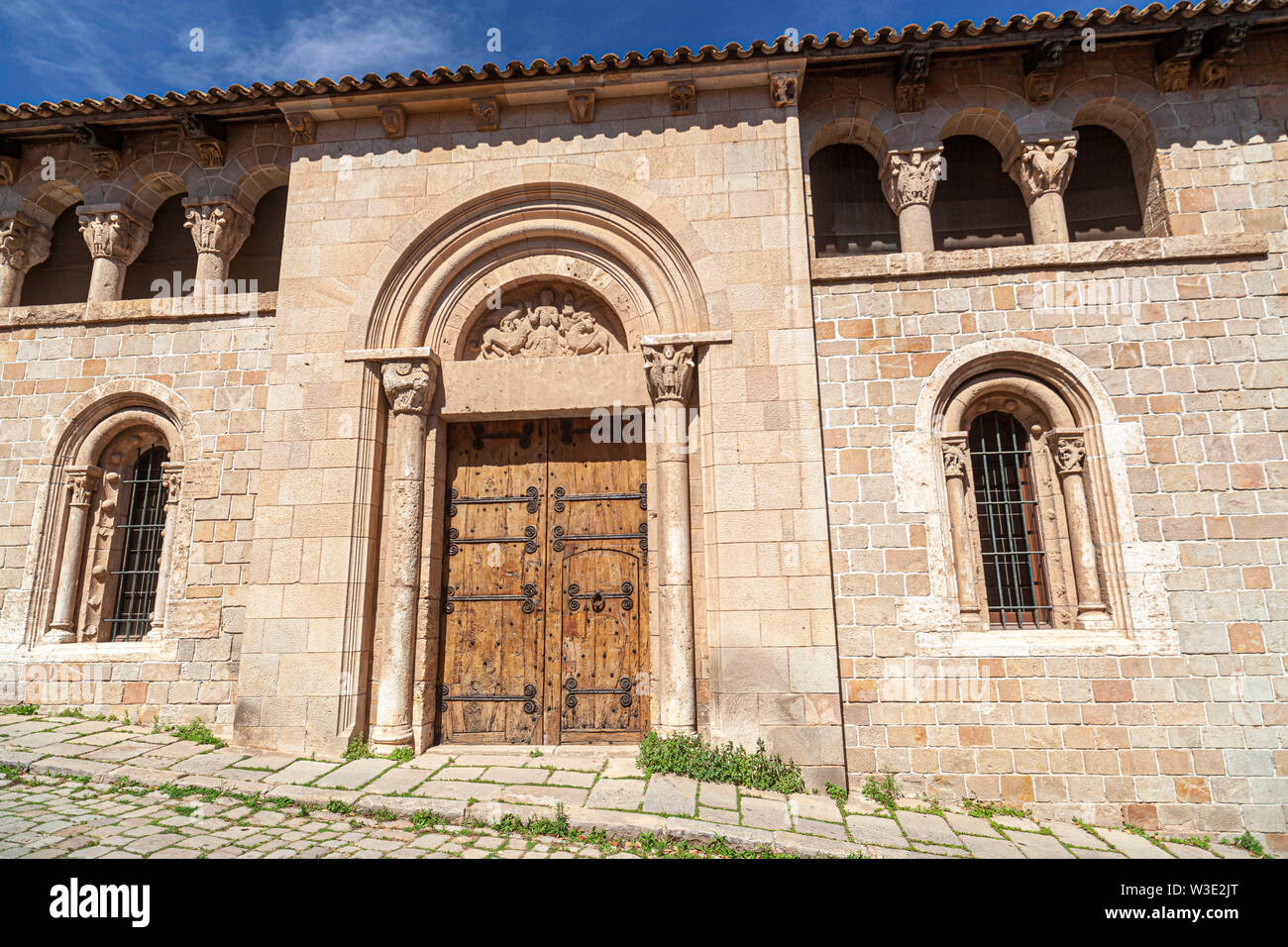 Barcellona, Spagna. Edificio antico convento vicino al monastero di Pedralbes, ricostruire da Enric Sagnier. Les Corts trimestre. Foto Stock