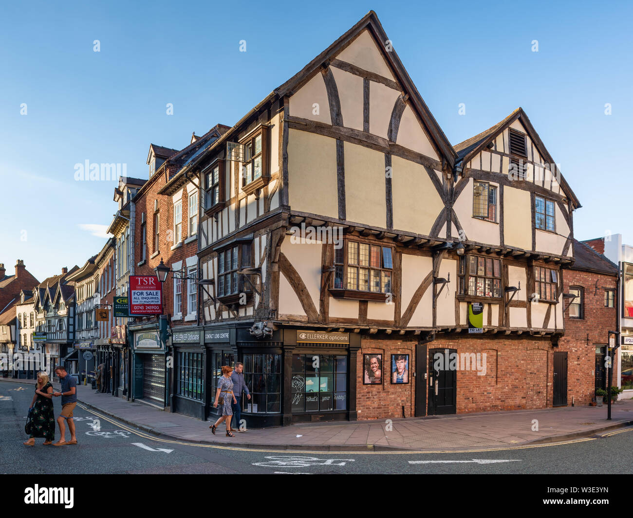 Mardol strada storica, Shrewsbury, Shropshire, Regno Unito Foto Stock