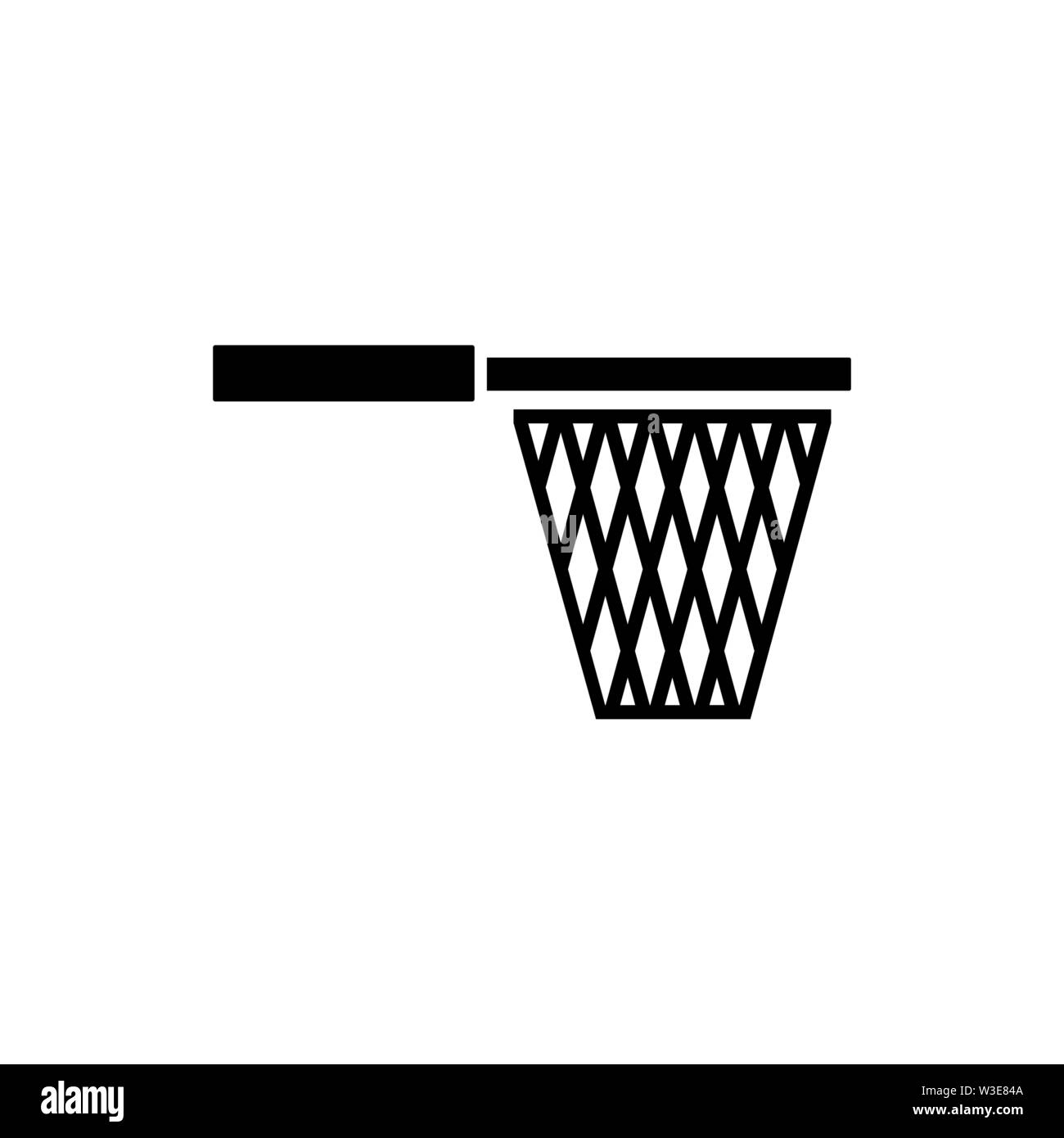 Rete da pesca. Piatto icona Vettore illustrazione. Semplice simbolo nero su sfondo bianco. Rete da pesca segno del modello di progettazione per il web e mobile elemento di interfaccia utente Illustrazione Vettoriale