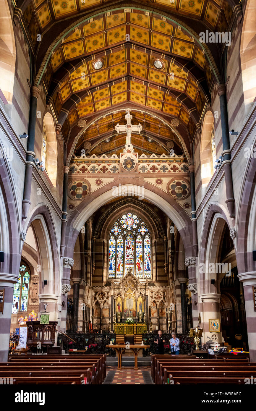 Interia di Sant'Andrea, La chiesa parrocchiale di Rugby, Warwickshire, Regno Unito Foto Stock