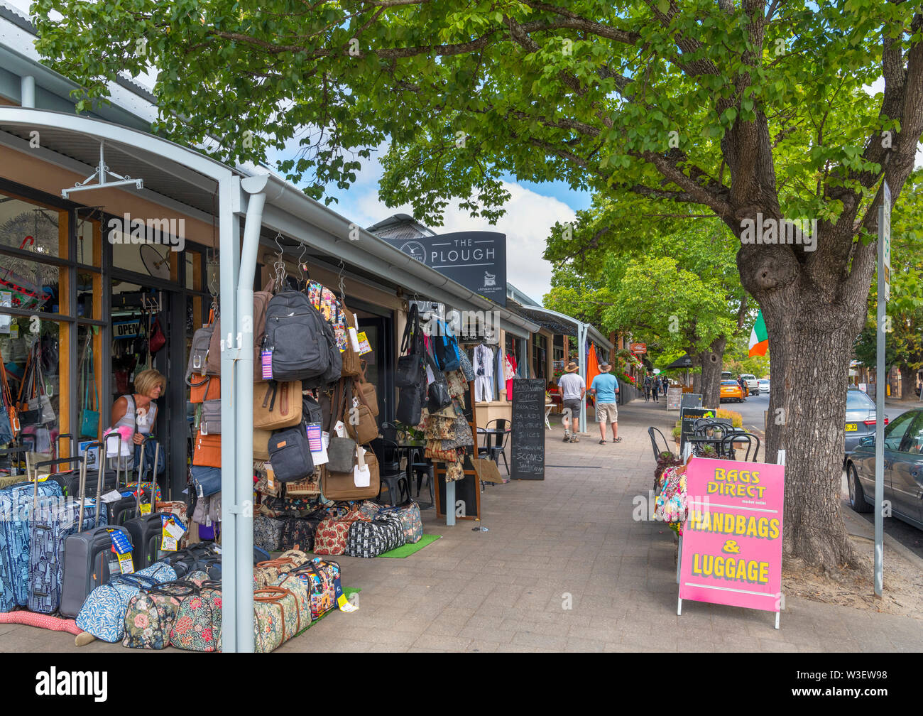 Negozi sul Monte Barker Road, Hahndorf, Adelaide Hills, South Australia, Australia Foto Stock