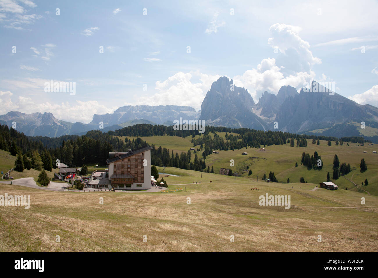 Hotel Sonne Sole Mont Seuc Alpe di Siusi Ortisei Val Gardena Dolomiti Alto Adige Italia Foto Stock