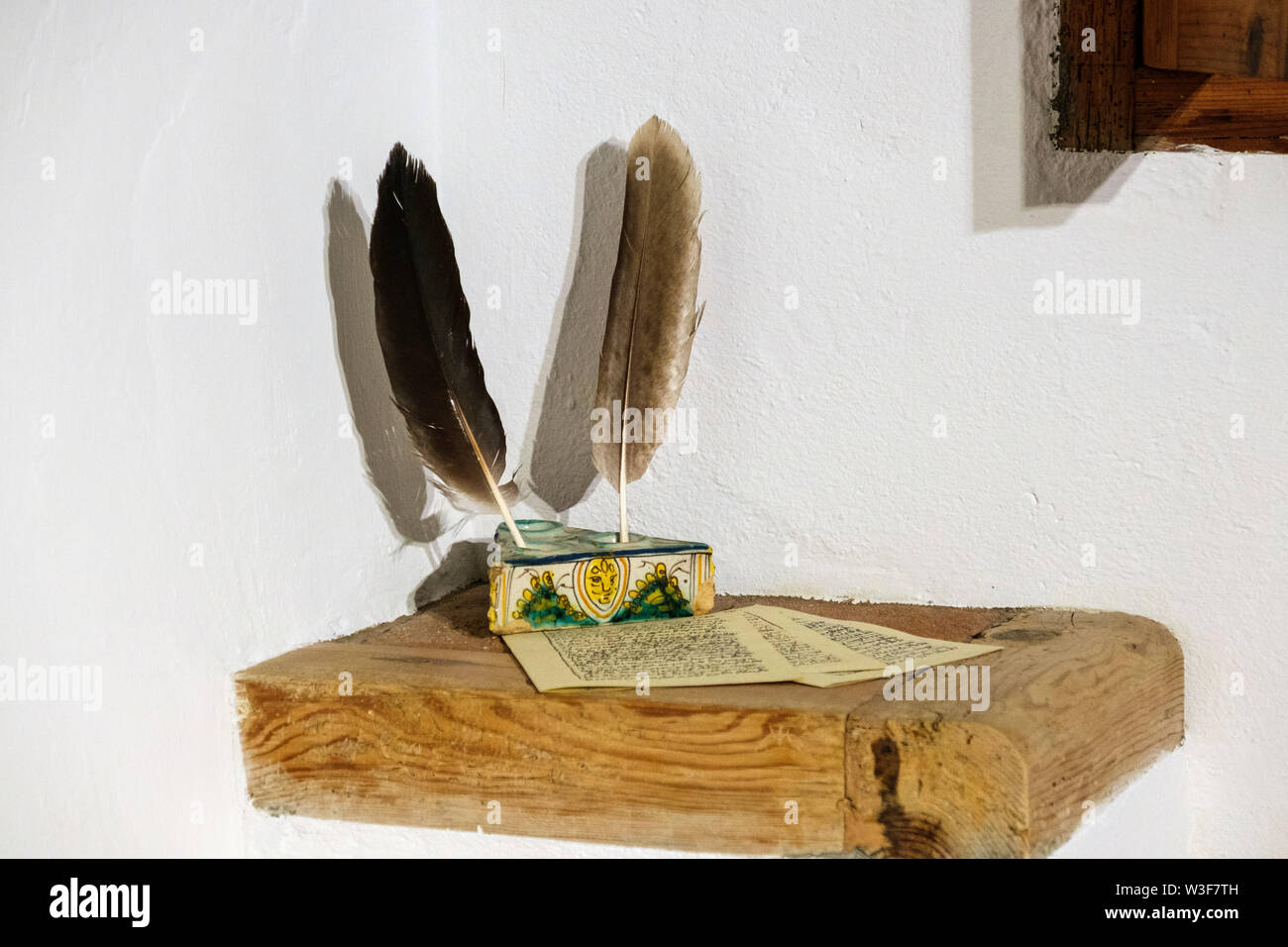 Cella di Santa Teresa de Jesus museo. UNESCO - Sito Patrimonio dell'umanità. La città di Avila. Castilla León, Spagna Europa Foto Stock