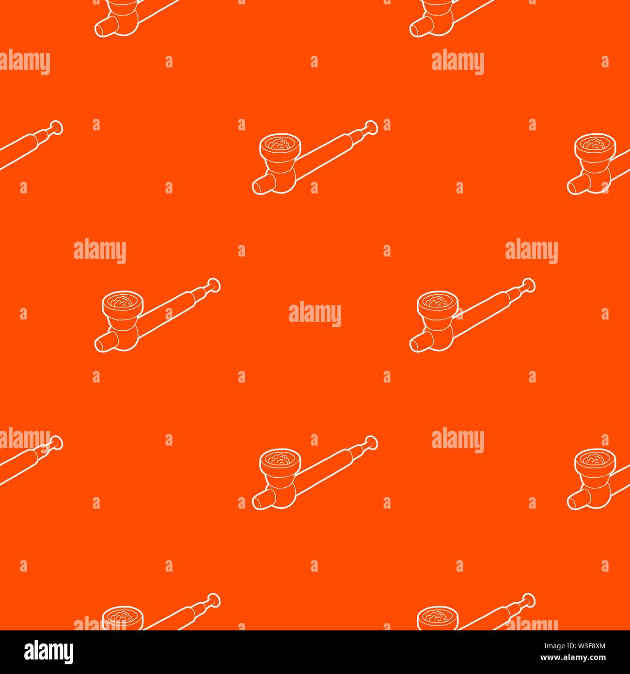 Tubo di hascisc pattern vector orange Illustrazione Vettoriale