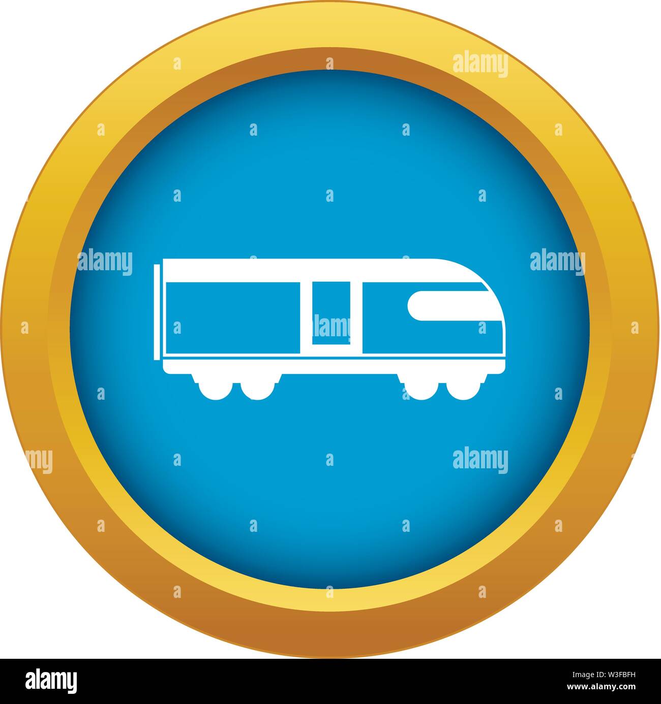 Swiss treno di montagna di icona vettore blu isolato Illustrazione Vettoriale
