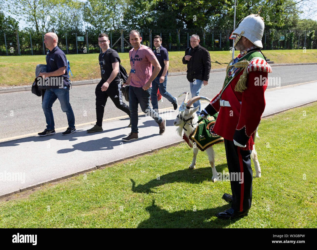 Fotografia di © Jamie Callister. Principali di capra di Jackson e Fusilier Shenkin IV di rendere uno speciale aspetto per la scheda Qioptiq visita 14 Maggio 2019 Foto Stock