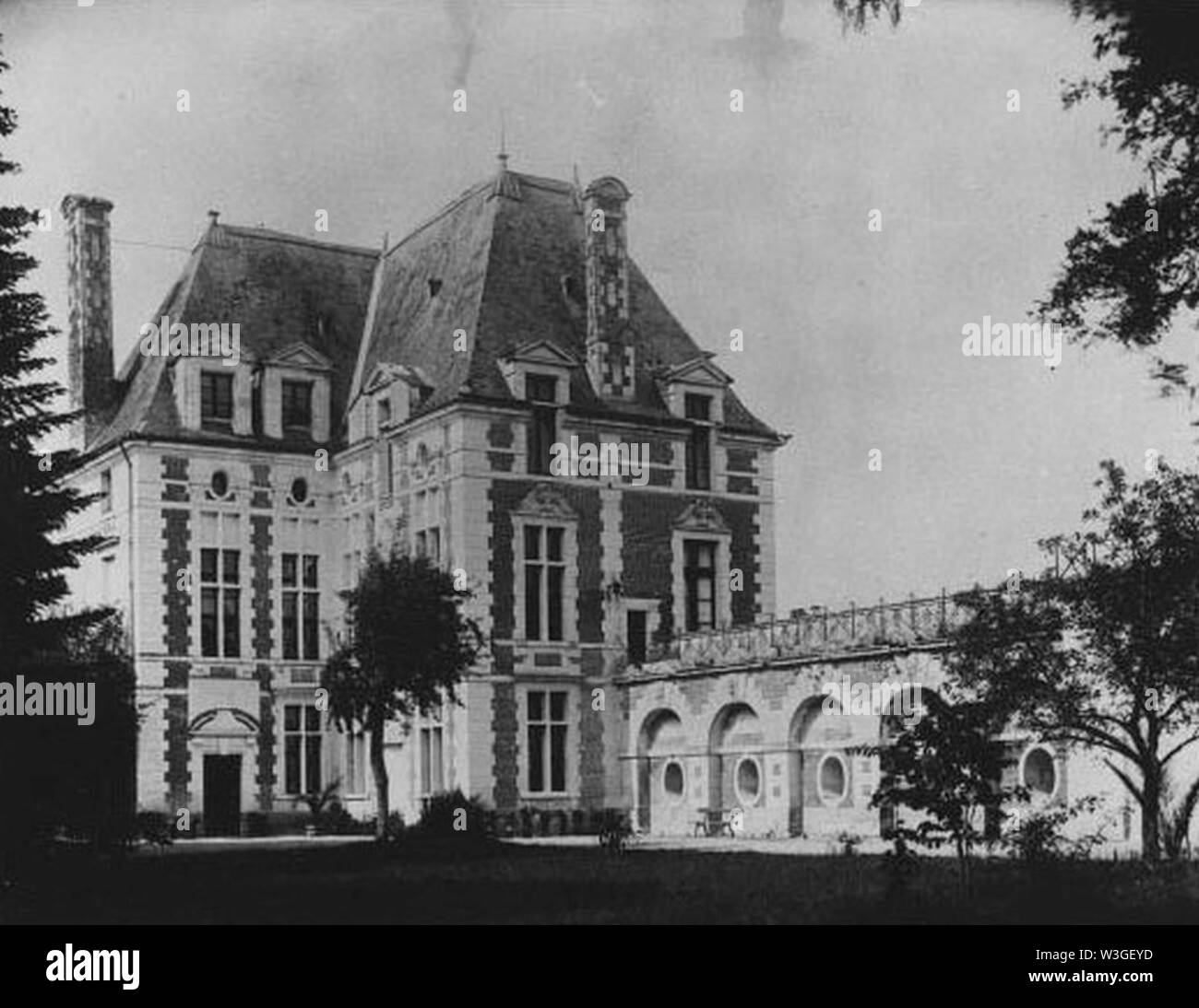 Château de Selles-sur-Cher dopo 1913 rinnovo. Foto Stock
