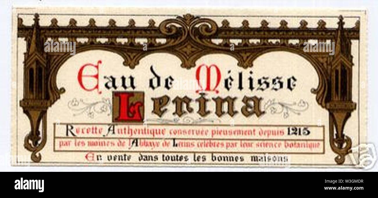 Cromoterapia eau des Carmes Boyer (Eau de mélisse) - 2364 1 b. Foto Stock