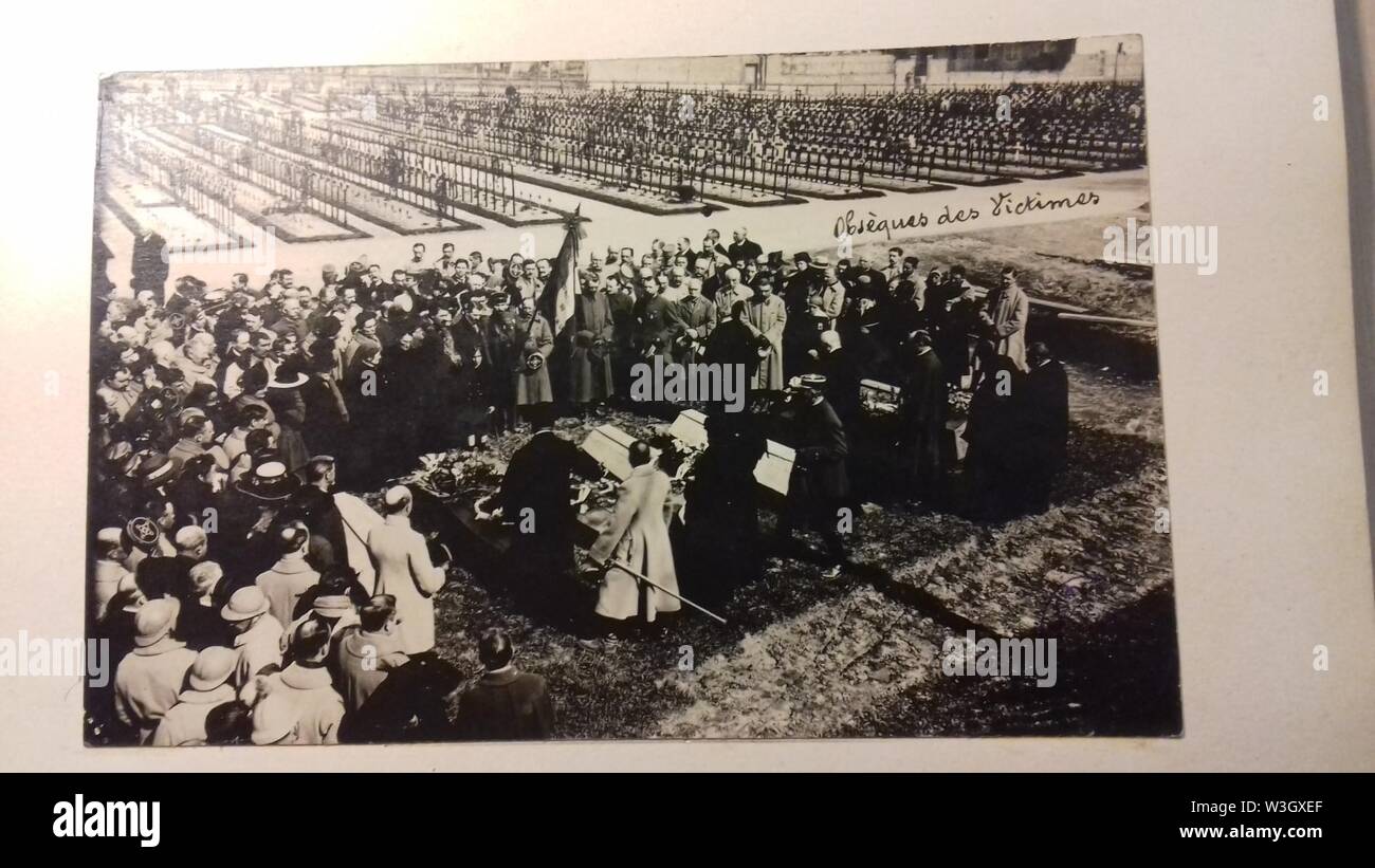 Cimetiere Militaire de Châlons sur marne-obsèques des civils. Foto Stock