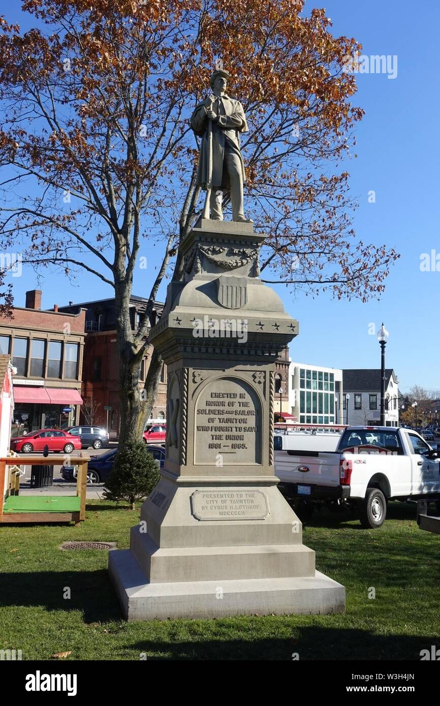 Civil War Memorial - Taunton, Massachusetts - Foto Stock