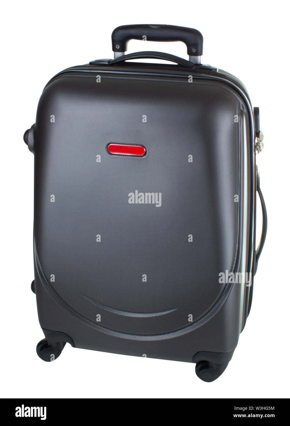 Gray Spinner bagagli isolati su sfondo bianco Foto Stock