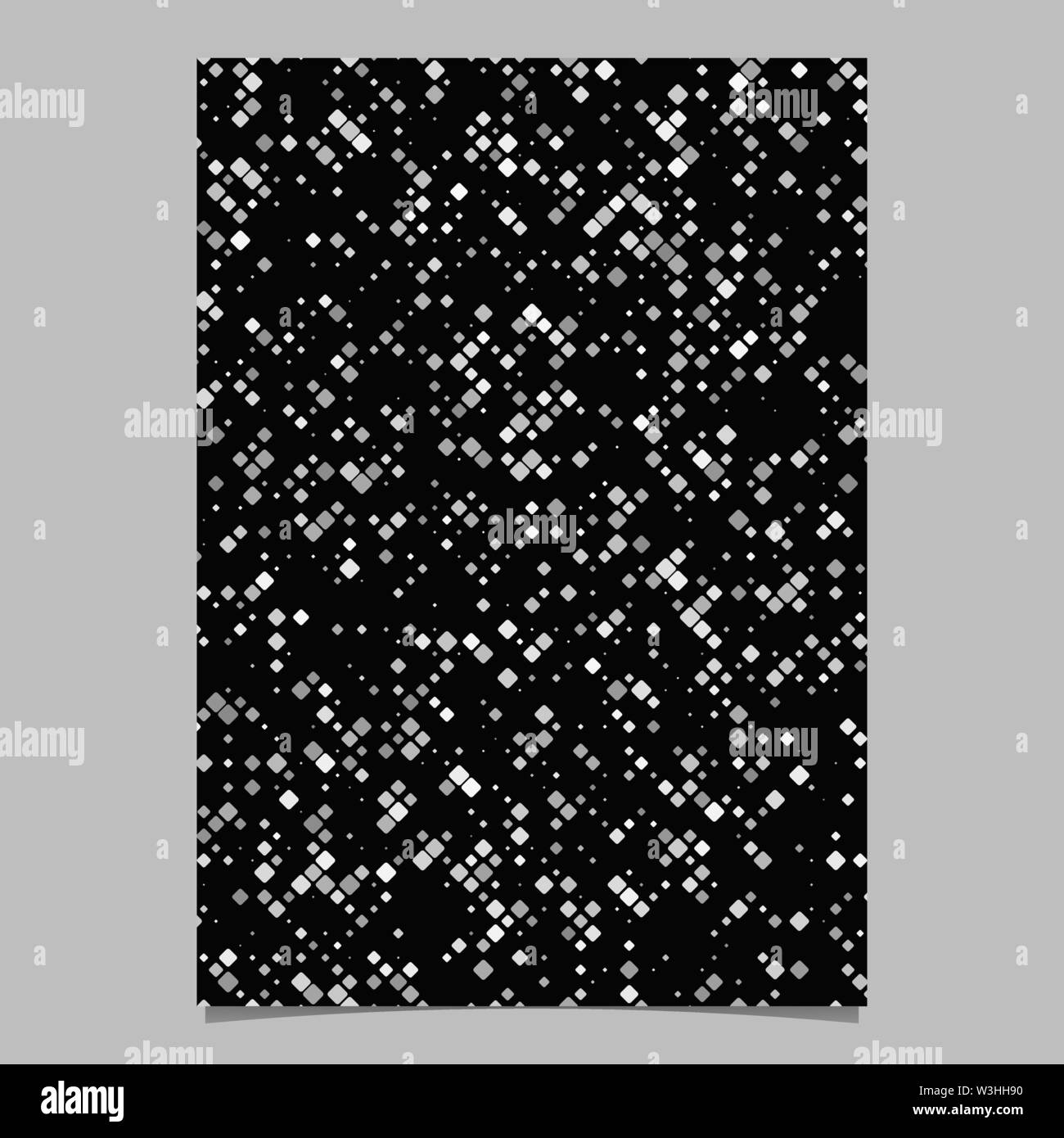 Grigio diagonale geometrico quadrati arrotondati brochure pattern di sfondo del modello Illustrazione Vettoriale