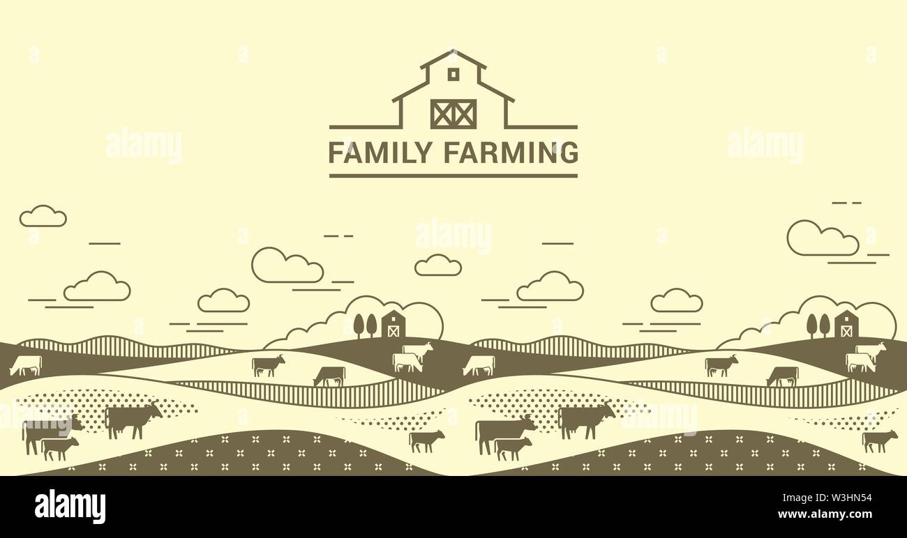 Template vettoriale, banner o il primo schermo per una landing page con posto per il testo Illustrazione Vettoriale