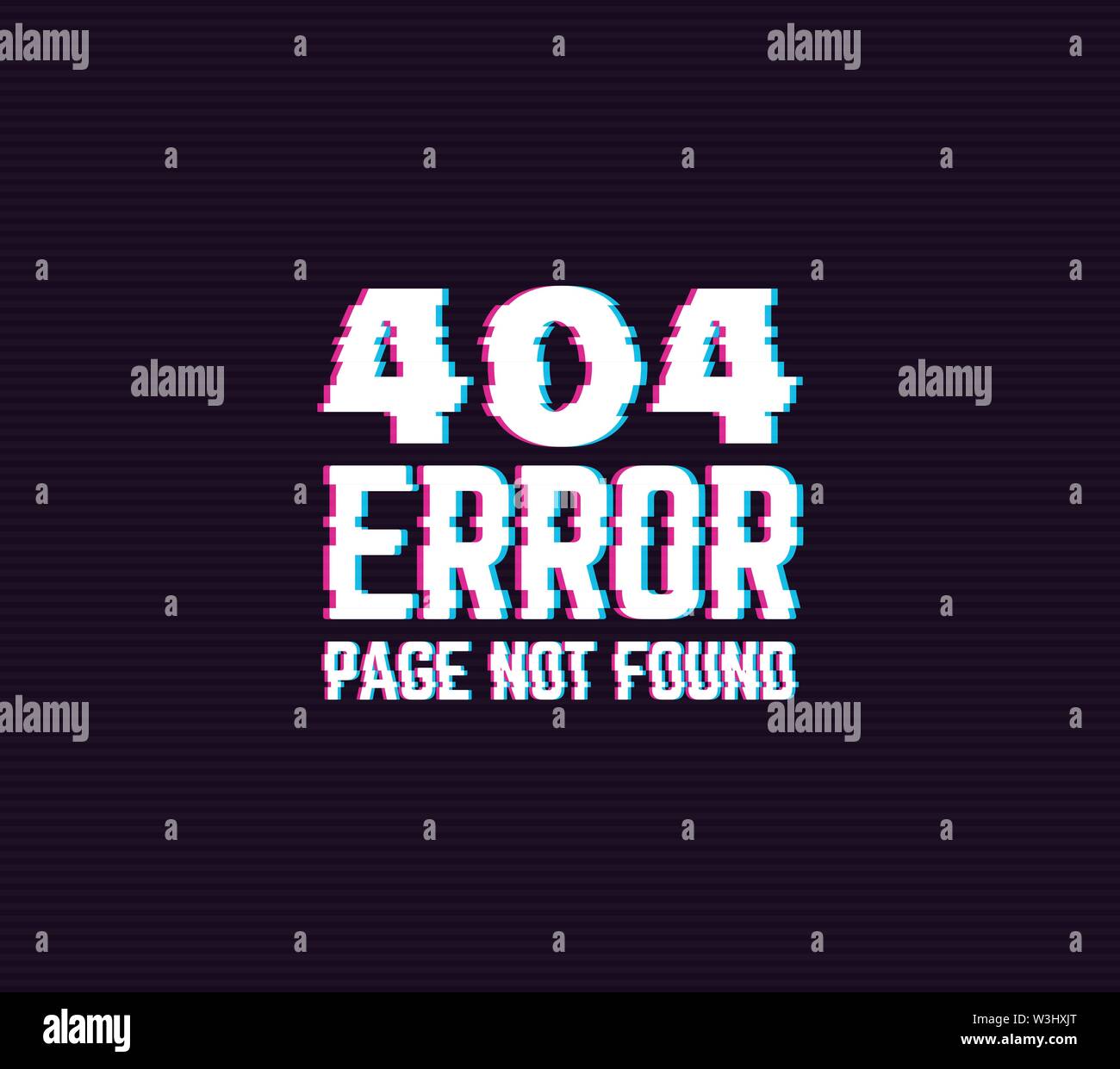 Errore 404 glitch segno Illustrazione Vettoriale