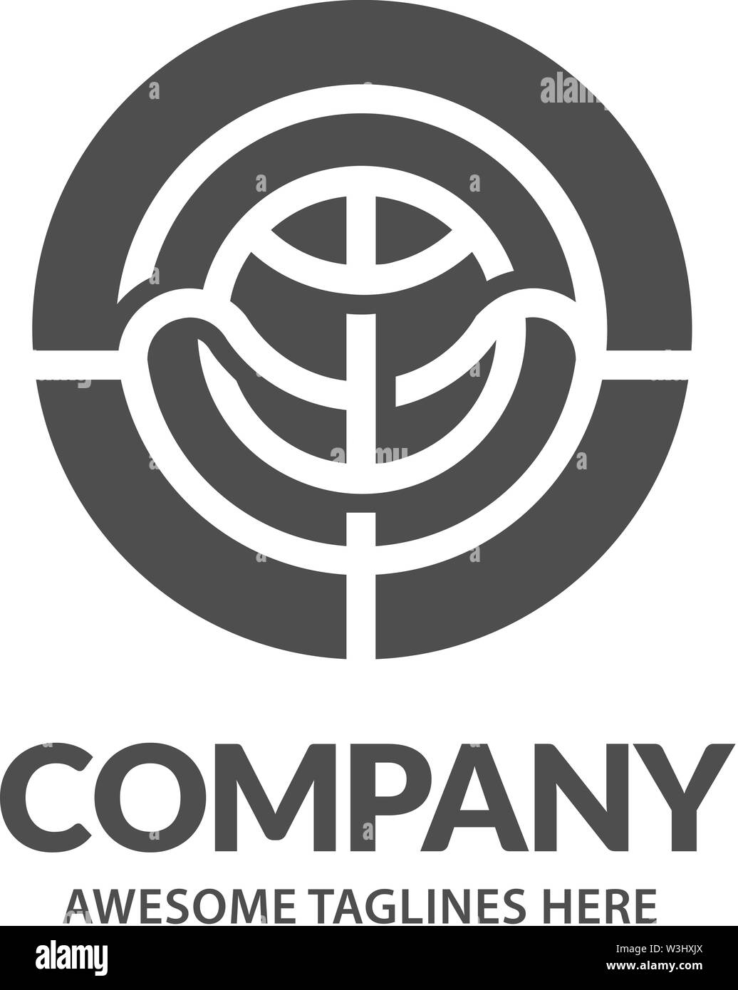 Creative astratto logo del globo alla moda e moderno per la progettazione grafica e web Illustrazione Vettoriale