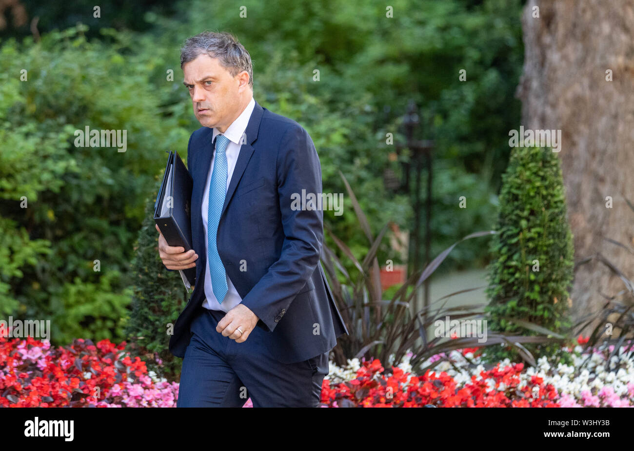 Londra, Regno Unito. Il 16 luglio 2019, Julian Smith, Chief Whip, arriva al cabinet settimanale incontro a 10 Downing Street, Londra, Regno Unito. Credit Ian Davidson/Alamy Live News Foto Stock