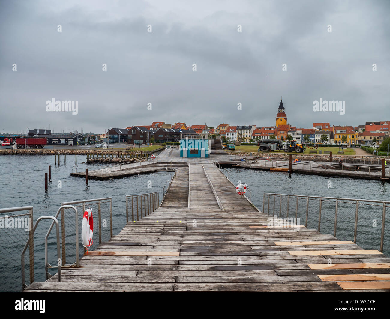 Faaborg porto e marina piscina, Danimarca Foto Stock