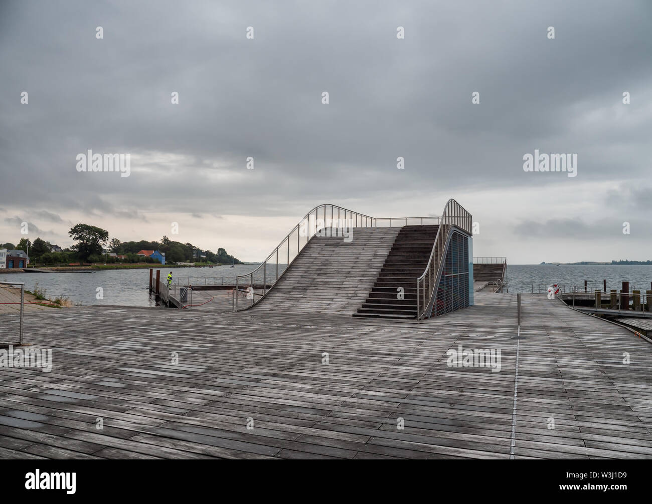 Faaborg porto e marina piscina, Danimarca Foto Stock