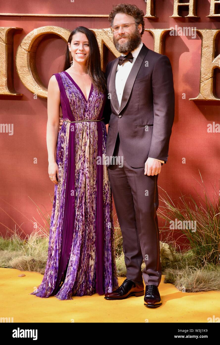 Seth Rogen, Il Re Leone Premiere europeo, Odeon Luxe, Leicester Square, Londra. Regno Unito Foto Stock