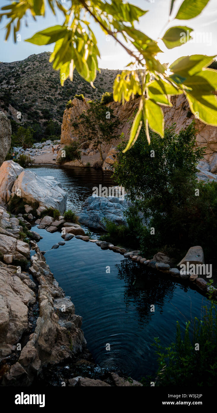 Al Deep Creek Hot Springs in California, Stati Uniti d'America. Foto Stock