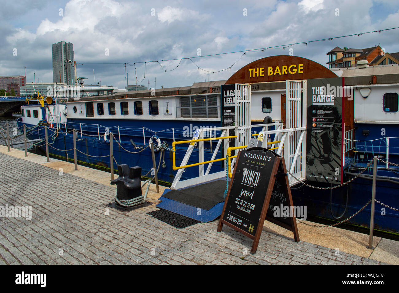 Holohan presso il ristorante chiatta, Belfast, Irlanda del Nord Foto Stock