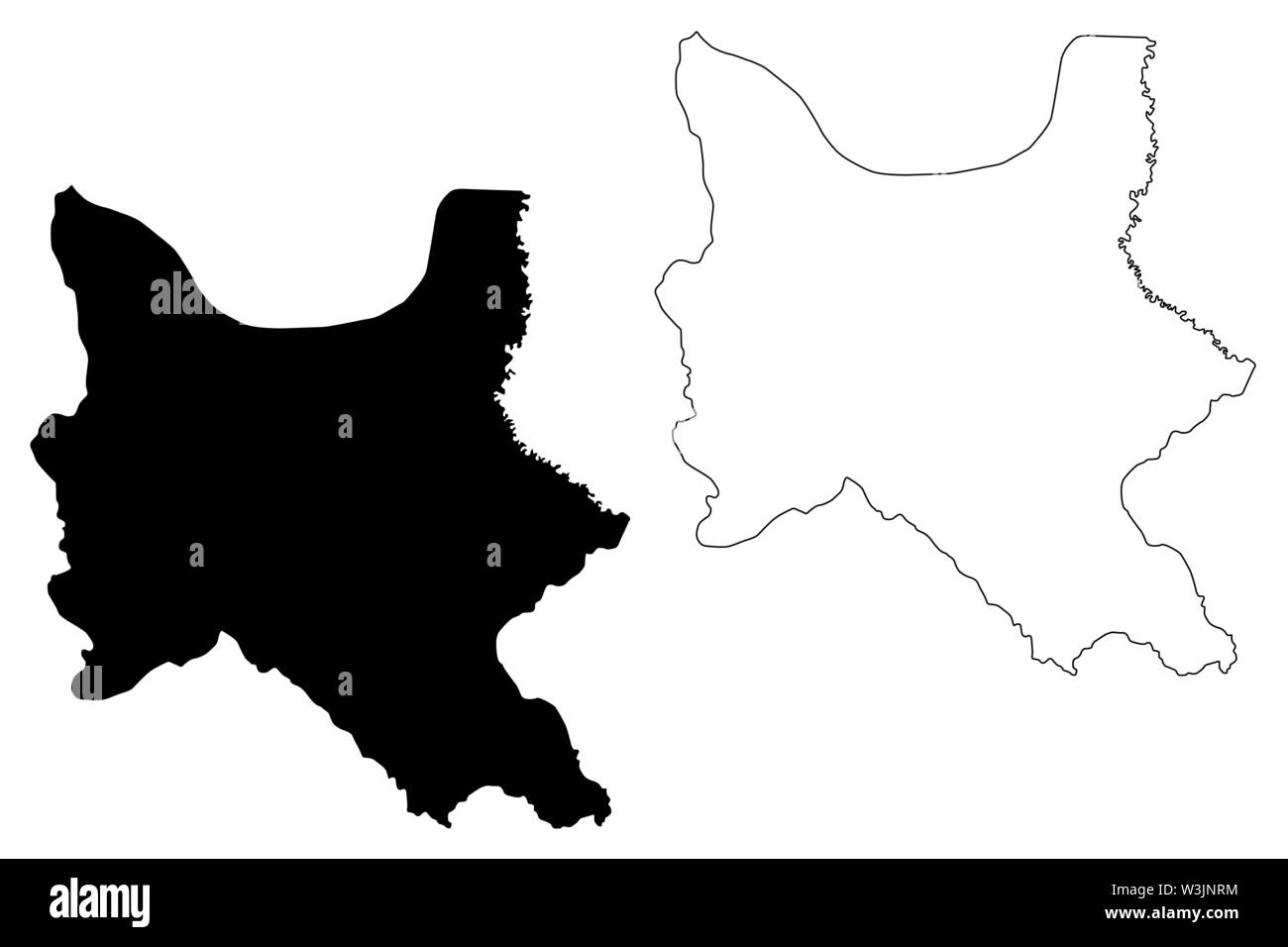 Dipartimento di Cochabamba (Stato Plurinazionale della Bolivia, dipartimenti della Bolivia) mappa illustrazione vettoriale, scribble schizzo Cochabamba mappa Illustrazione Vettoriale