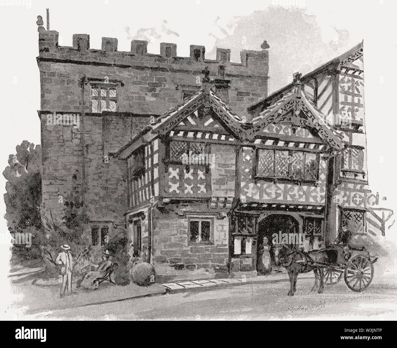 Turton Tower, Manor House in Chapeltown, Nord Turton, Lancashire, Inghilterra Foto Stock