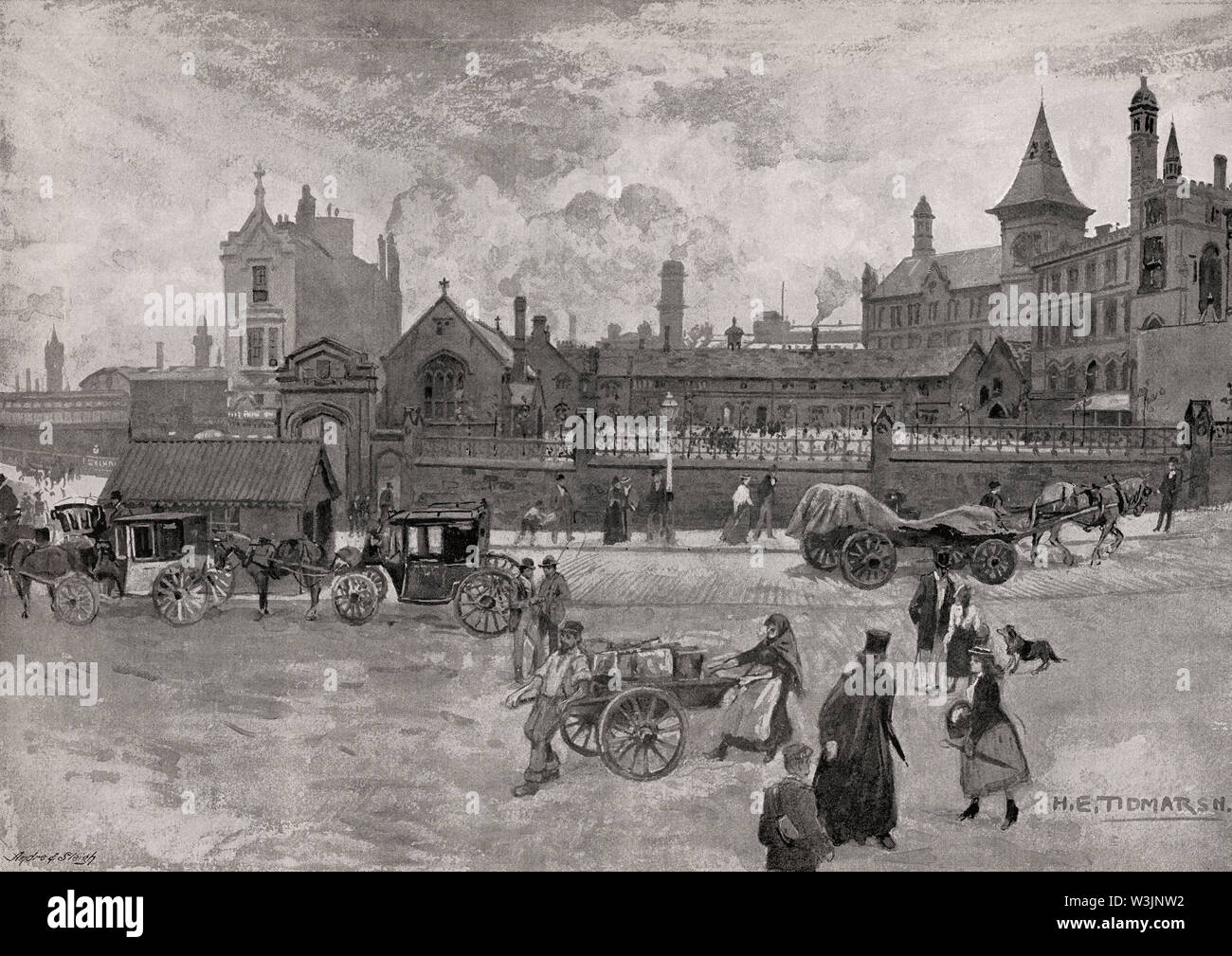 Chetham's College e scuola di grammatica, Manchester, Inghilterra, Regno Unito, XIX secolo Foto Stock