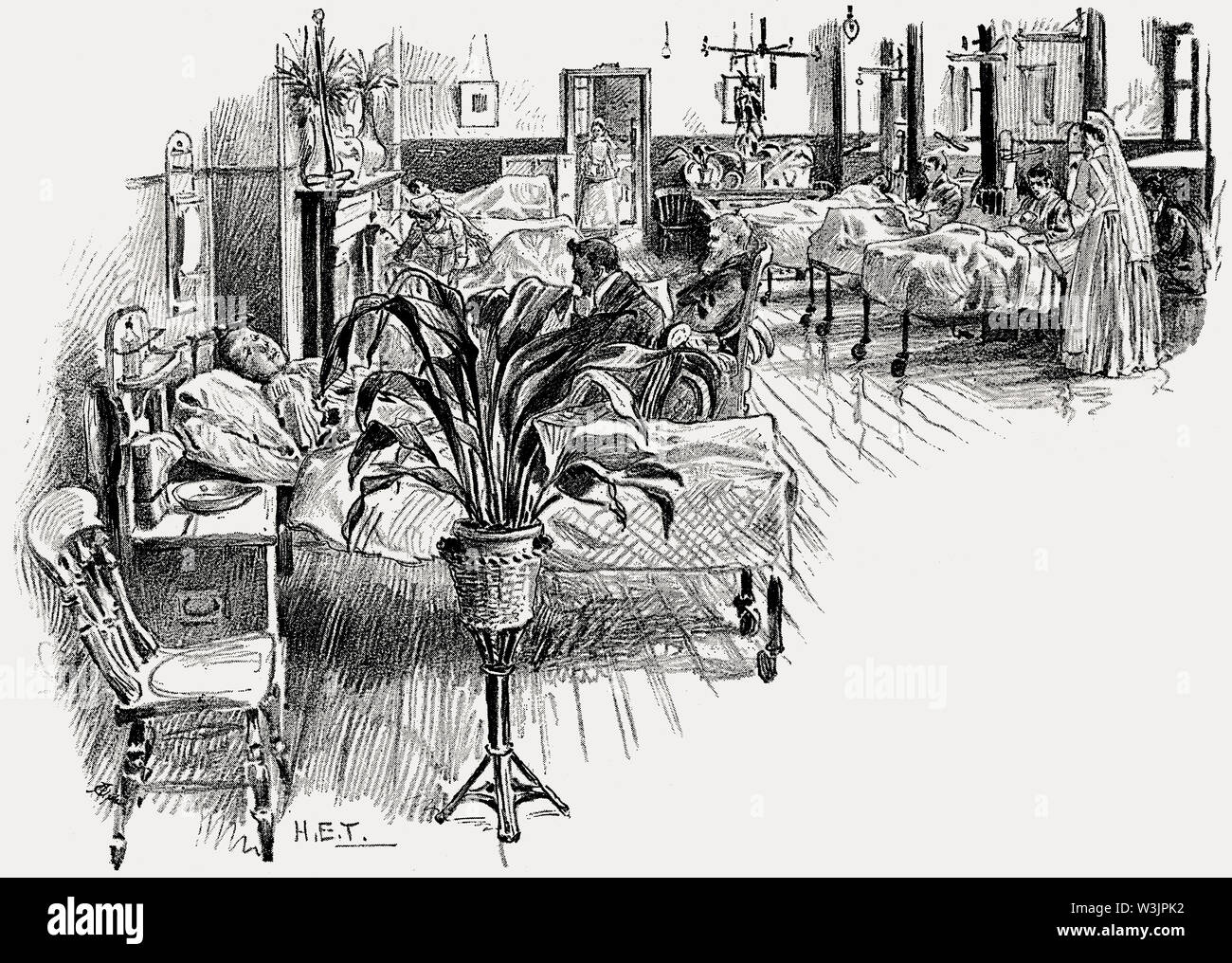 Alice Ward, Royal Infirmary, Manchester, Inghilterra, Regno Unito, XIX secolo Foto Stock