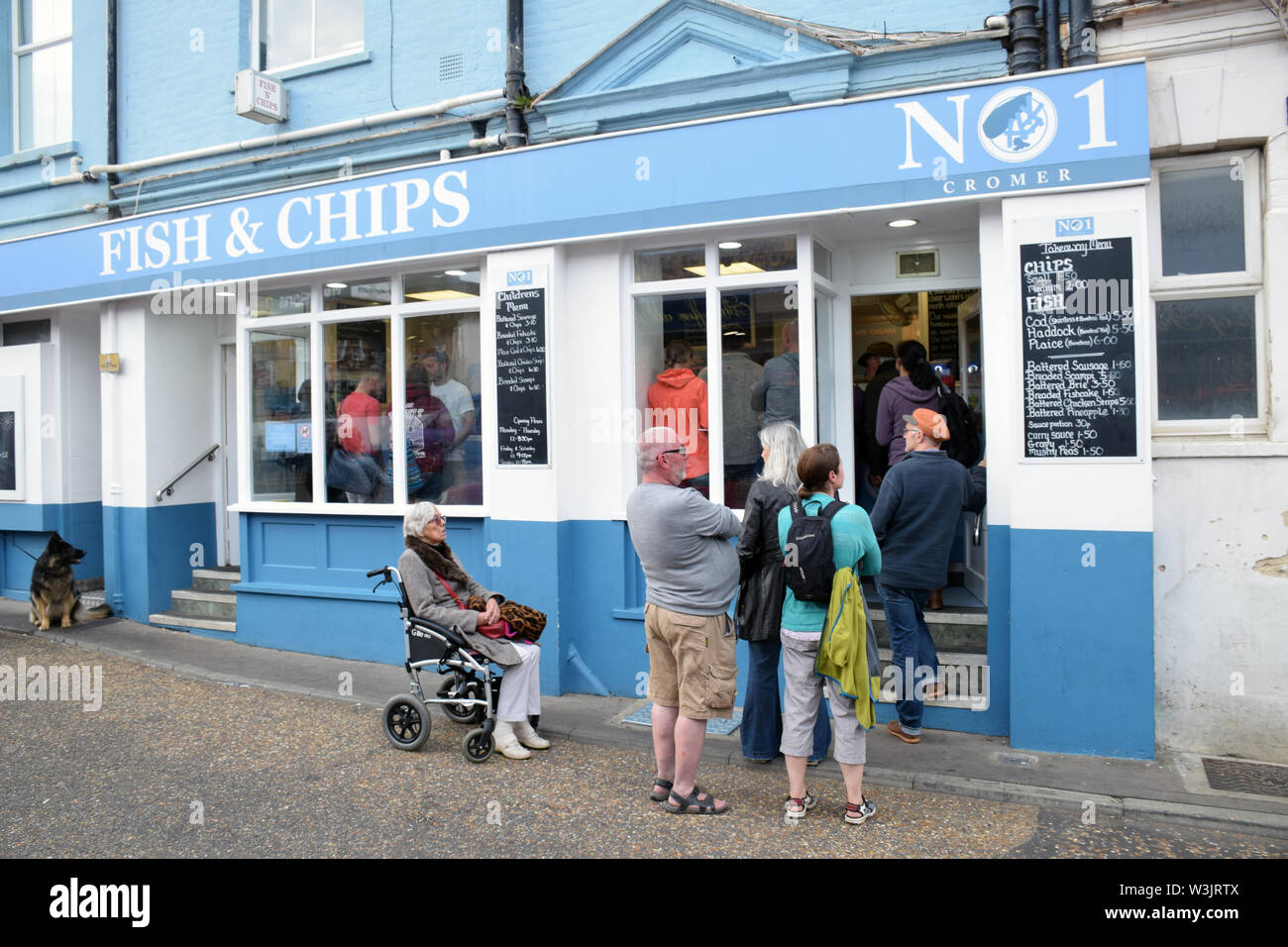 N. 1 Cromer fish & chips, Norfolk seaside, UK. Luglio 2019 Foto Stock